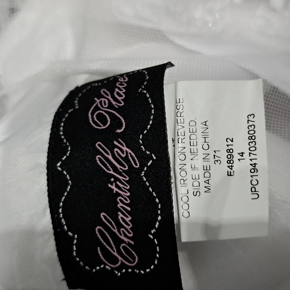 Chantilly Place Big Girls Cap Sleeve 3D Embroidery Mesh Long Communion Dress - Picture 7 of 7